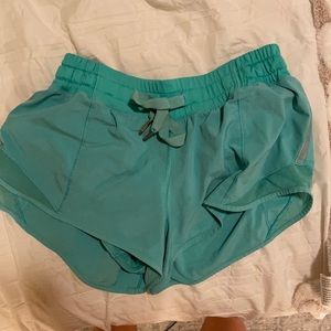Teal Lululemon shorty Hot Shorts